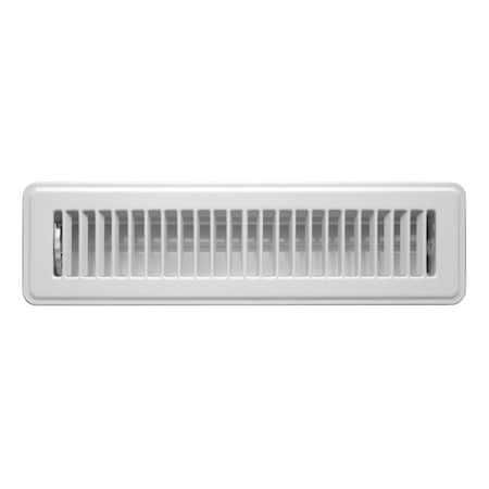 True Aire Tru Aire 2 in. H X 12 in. W 2-Way Powder Coat White Steel Floor Register C150MWT 02X12